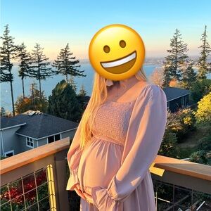 Elegant Dusty Pink Maternity Dress